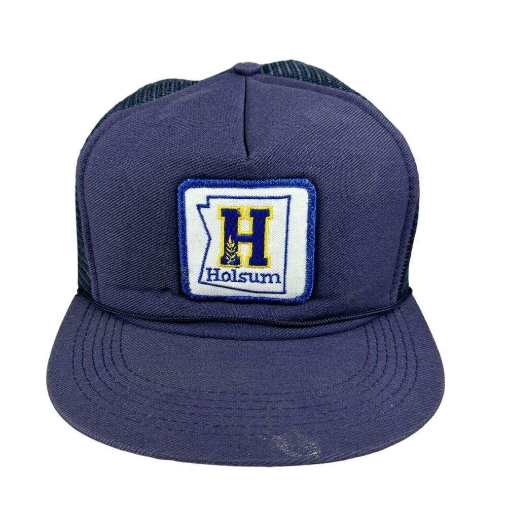 Vintage Capital Caps Blue Trucker Hat Snapback Cap Holsum Bakery Arizona